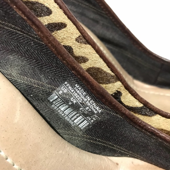 FOSSIL SAHARA HEELS PUMPS CHEETAH LEOPARD ANIMAL 8 - Picture 8 of 9